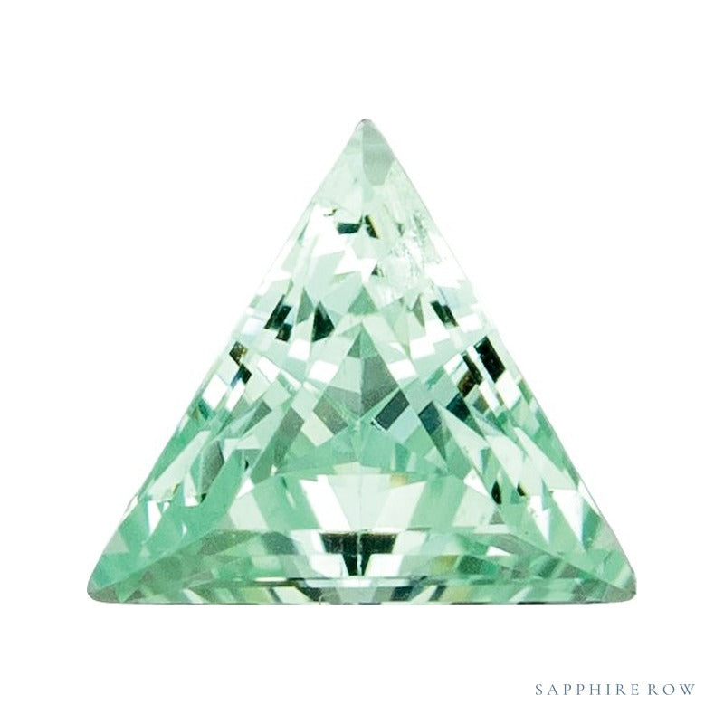 4 mm lab-grown mint green sapphire, triangle cut | Sapphire Row · cut7