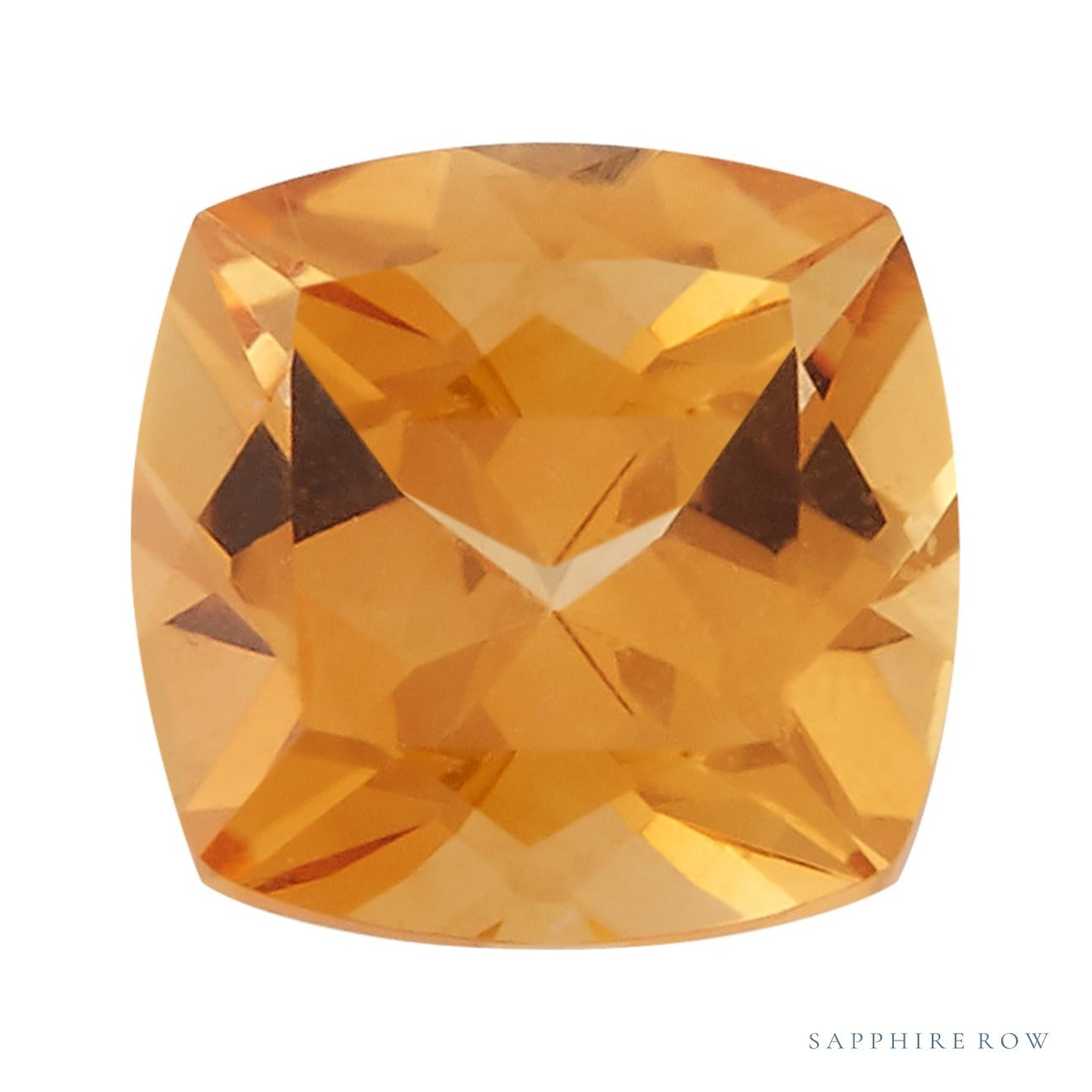5 mm natural orange citrine, cushion cut | Sapphire Row · cut7