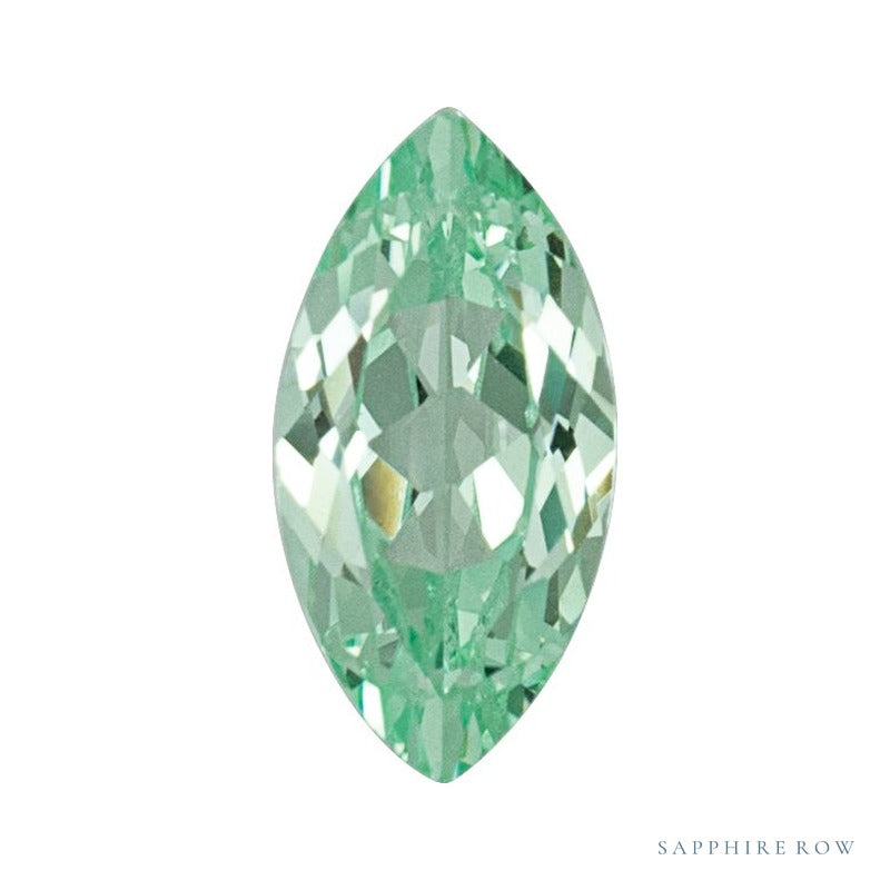 6x3 mm lab-grown mint green sapphire, marquise cut | Sapphire Row · cut7
