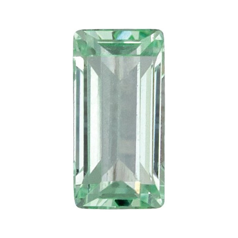 4x2 mm lab-grown mint green sapphire, straight baguette cut | Sapphire Row · cut7
