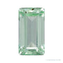 4.5x2.5 mm lab-grown mint green sapphire, straight baguette cut | Sapphire Row · cut4