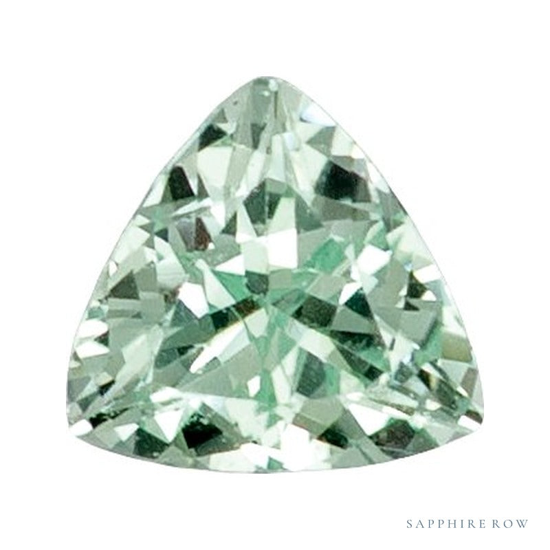 3 mm lab-grown mint green sapphire, trillion cut | Sapphire Row · cut7