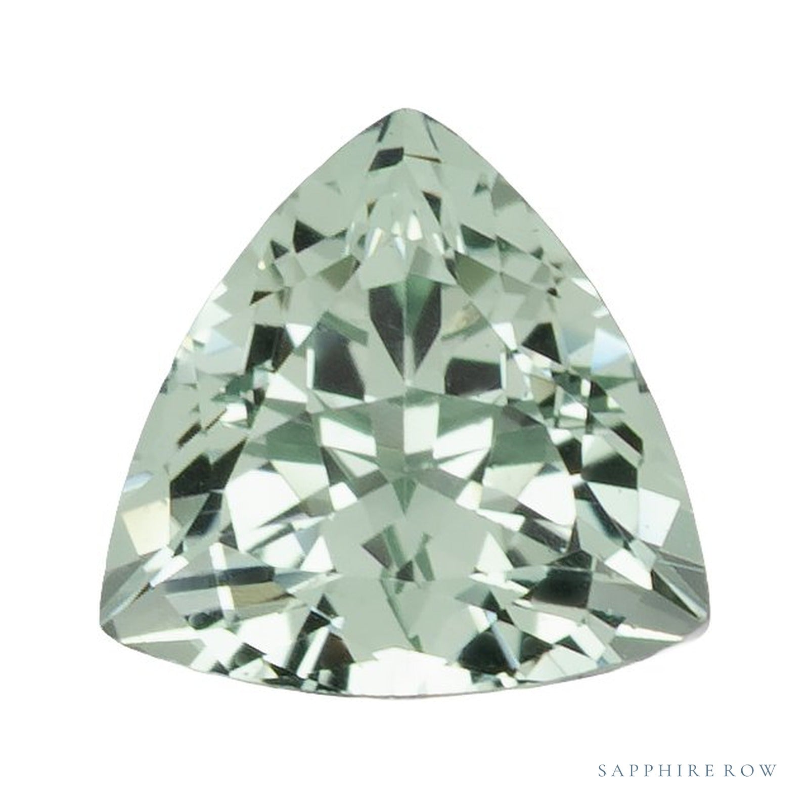 4 mm lab-grown mint green sapphire, trillion cut | Sapphire Row · cut4