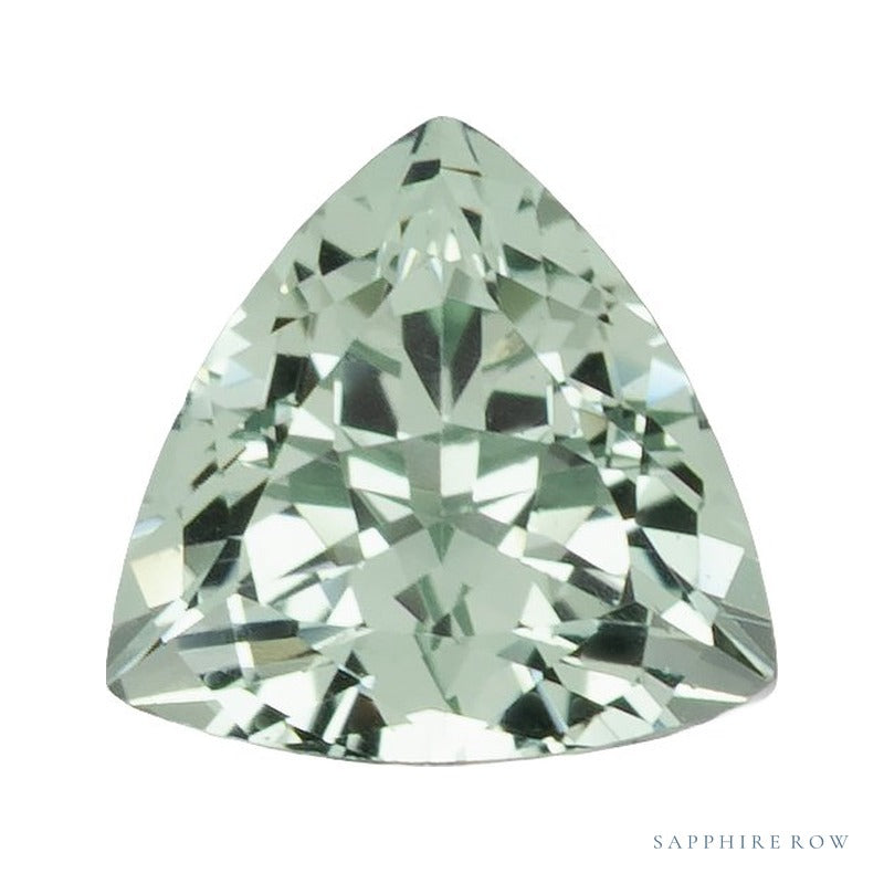 4 mm lab-grown mint green sapphire, trillion cut | Sapphire Row · cut7