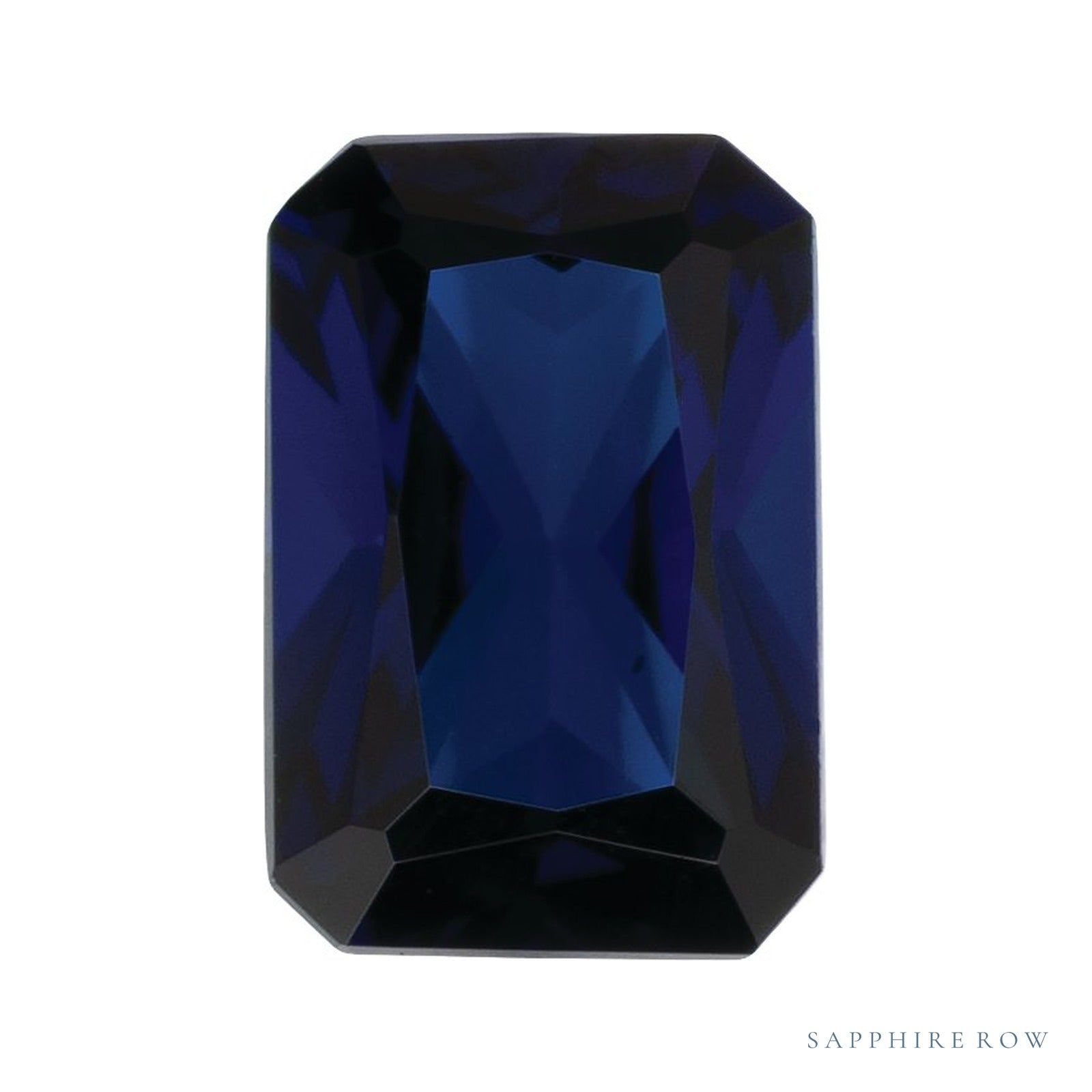6x4 mm lab-grown blue sapphire, radiant cut | Sapphire Row · cut4
