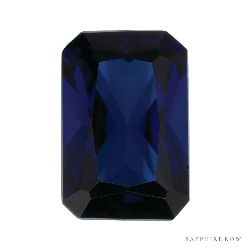 6x4 mm lab-grown blue sapphire, radiant cut | Sapphire Row · cut7
