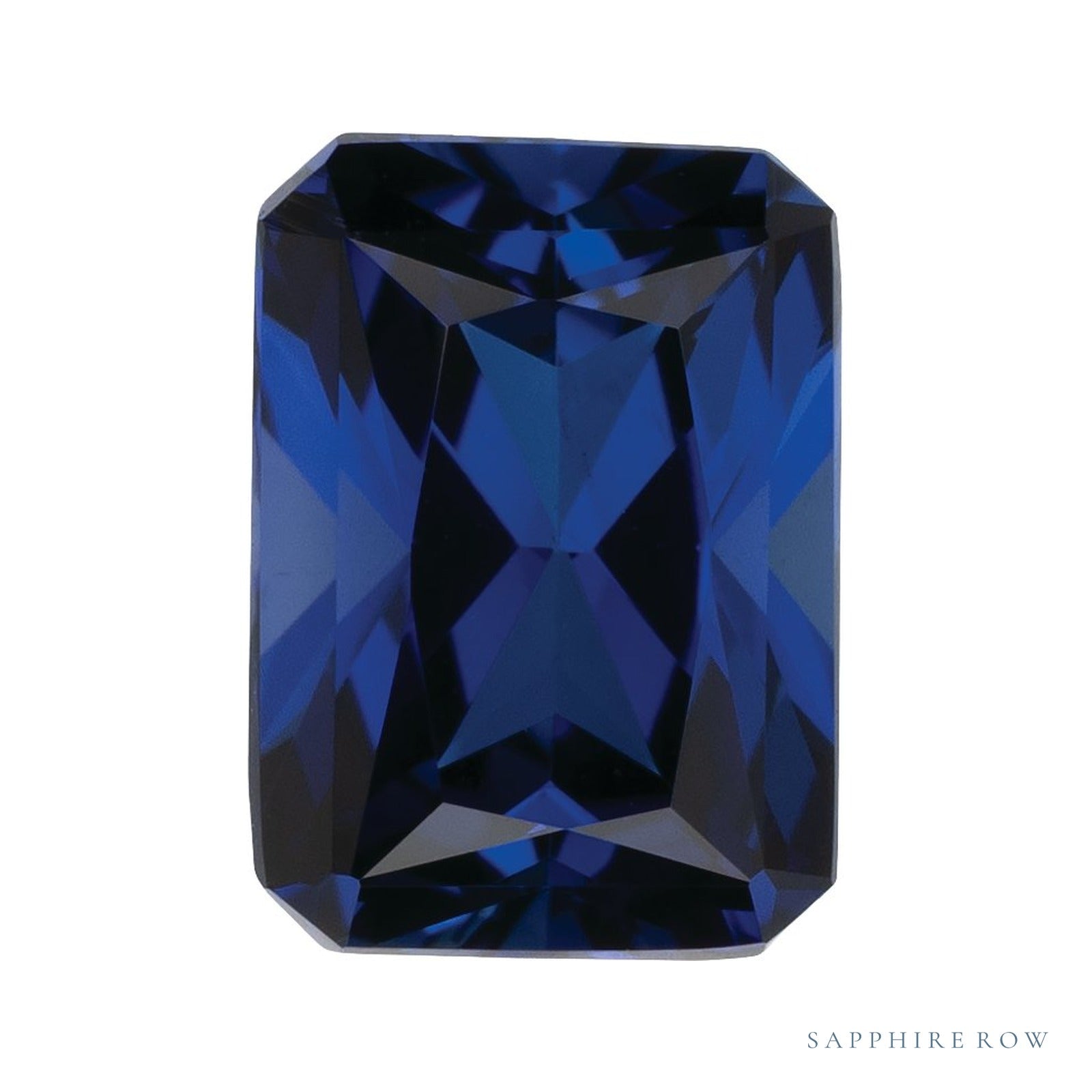 7x5 mm lab-grown blue sapphire, radiant cut | Sapphire Row · cut4