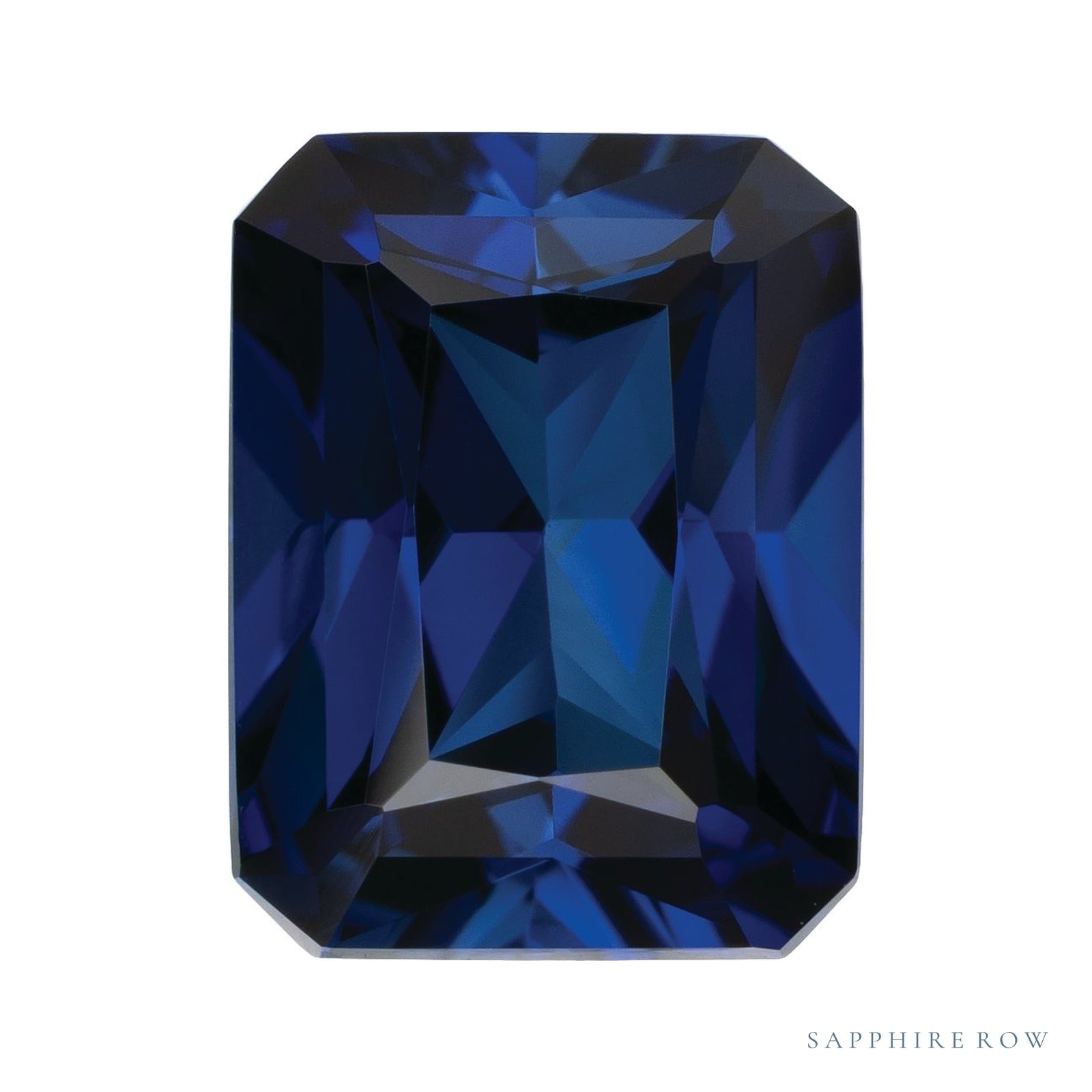 9x7 mm lab-grown blue sapphire, radiant cut | Sapphire Row · cut4