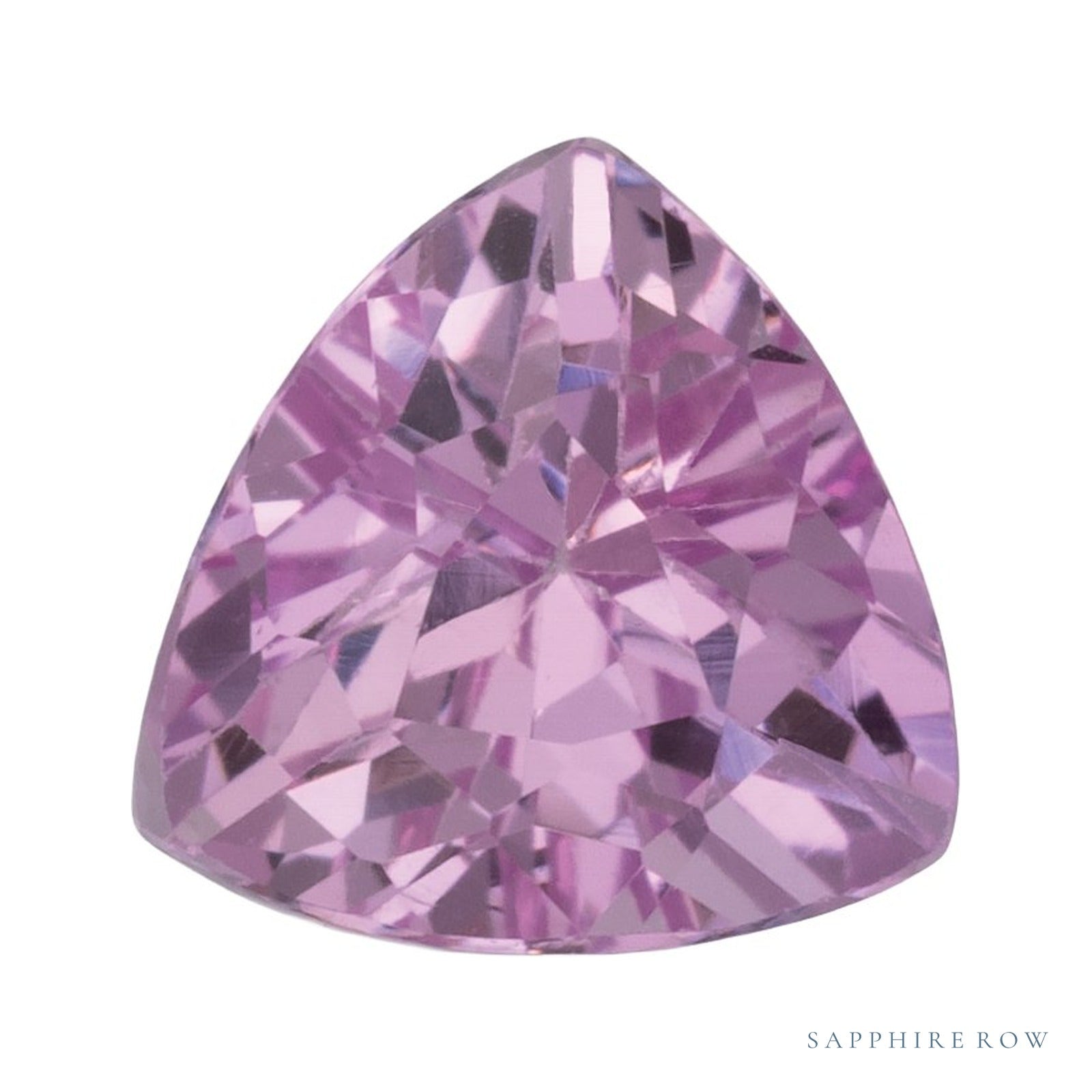 6 mm lab-grown pink sapphire, trillion cut | Sapphire Row · cut4