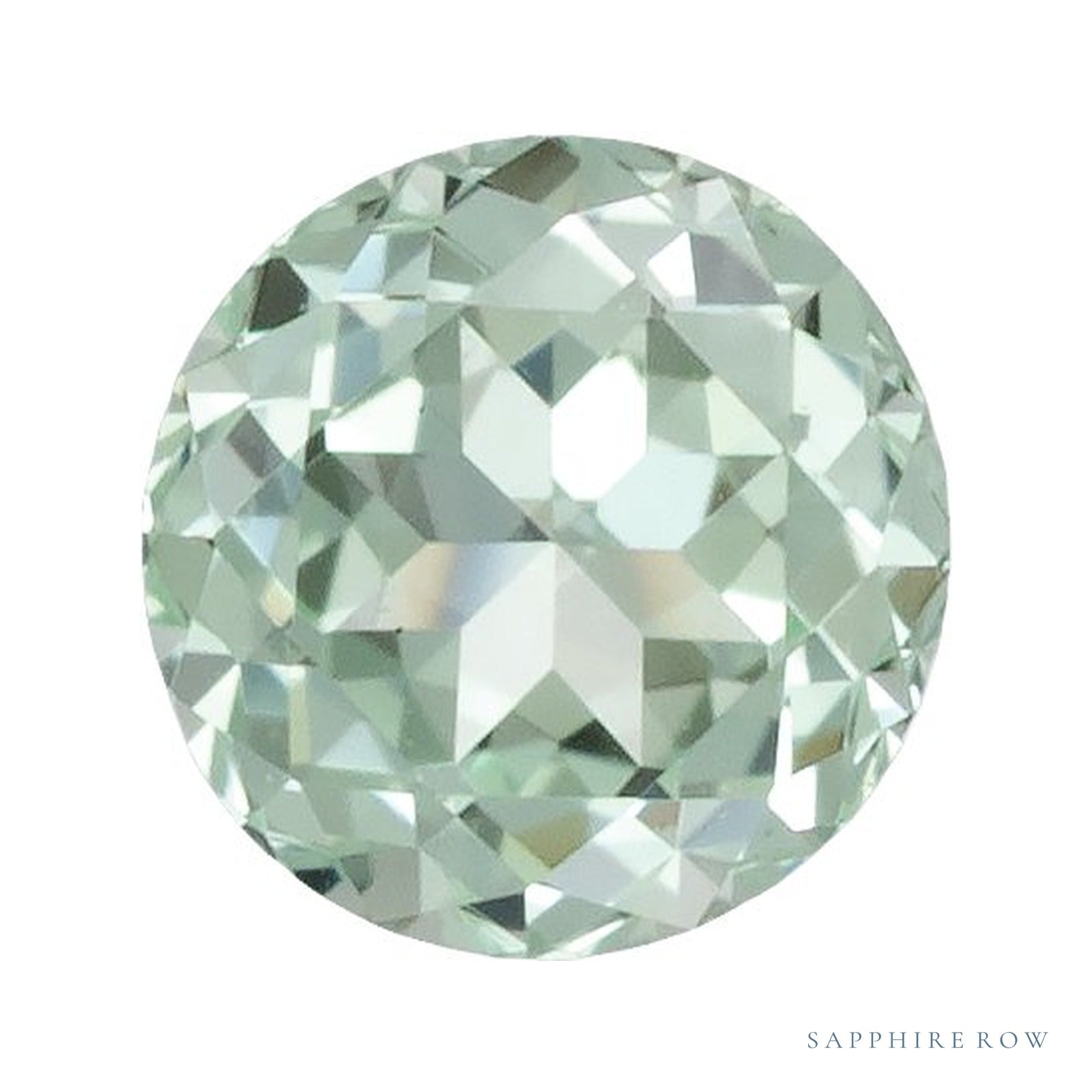 3 mm lab-grown mint green sapphire, round cut | Sapphire Row · cut4