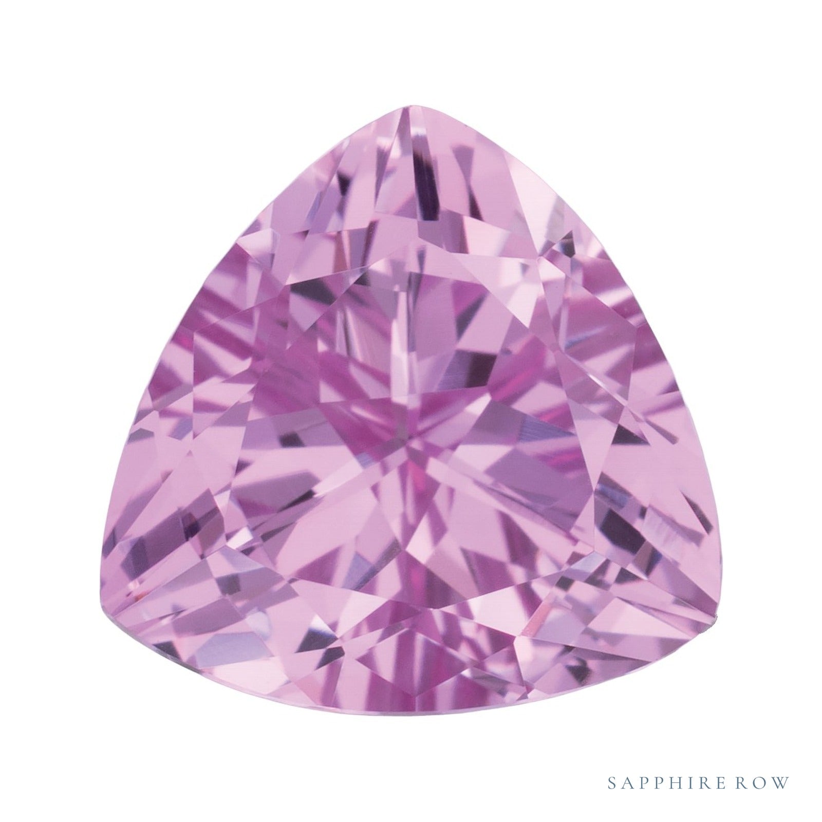 9 mm lab-grown pink sapphire, trillion cut | Sapphire Row · cut4