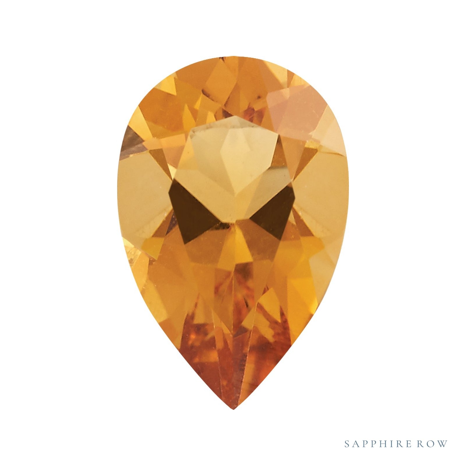 6x4 mm natural orange citrine, pear cut | Sapphire Row · cut4