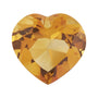 4 mm natural orange citrine, heart cut | Sapphire Row · cut7