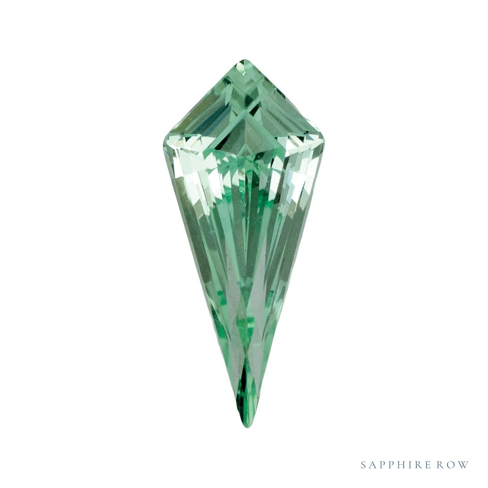 8x3.5 mm lab-grown mint green sapphire, kite cut | Sapphire Row · cut4