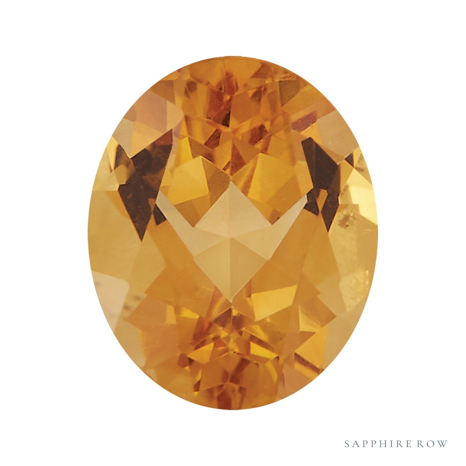 7x5 mm natural orange citrine, oval cut | Sapphire Row · cut4