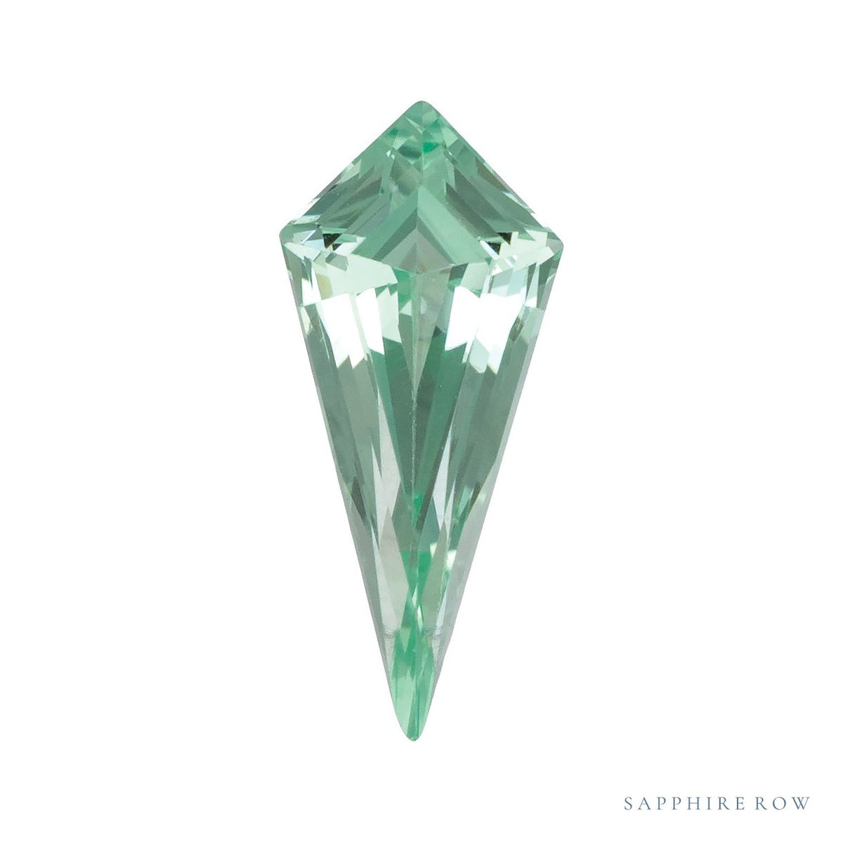 9x4 mm lab-grown mint green sapphire, kite cut | Sapphire Row · cut7