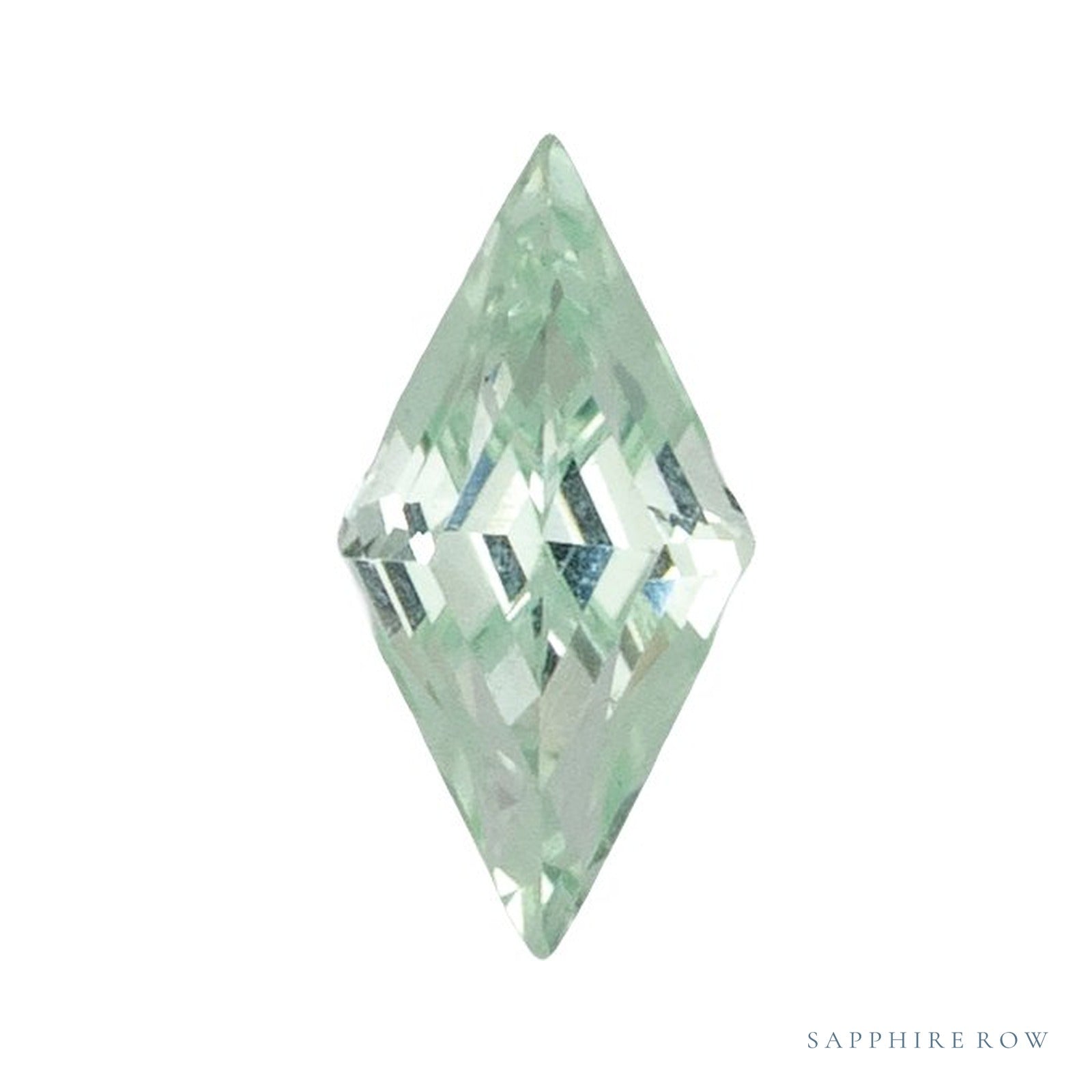 5x2.5 mm lab-grown mint green sapphire, lozenge cut | Sapphire Row · cut4