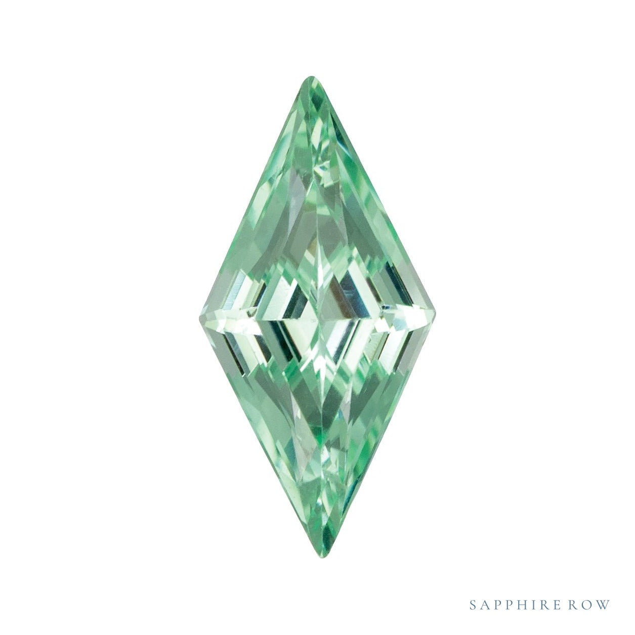 9x4.5 mm lab-grown mint green sapphire, lozenge cut | Sapphire Row · cut7