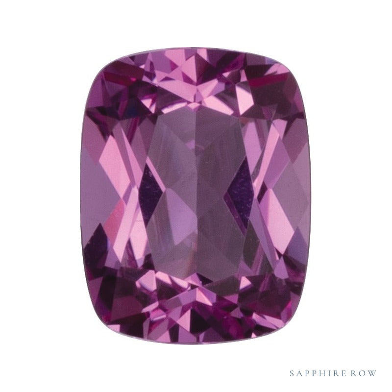 10x8 mm lab-grown pink sapphire, antique cushion cut | Sapphire Row · cut6