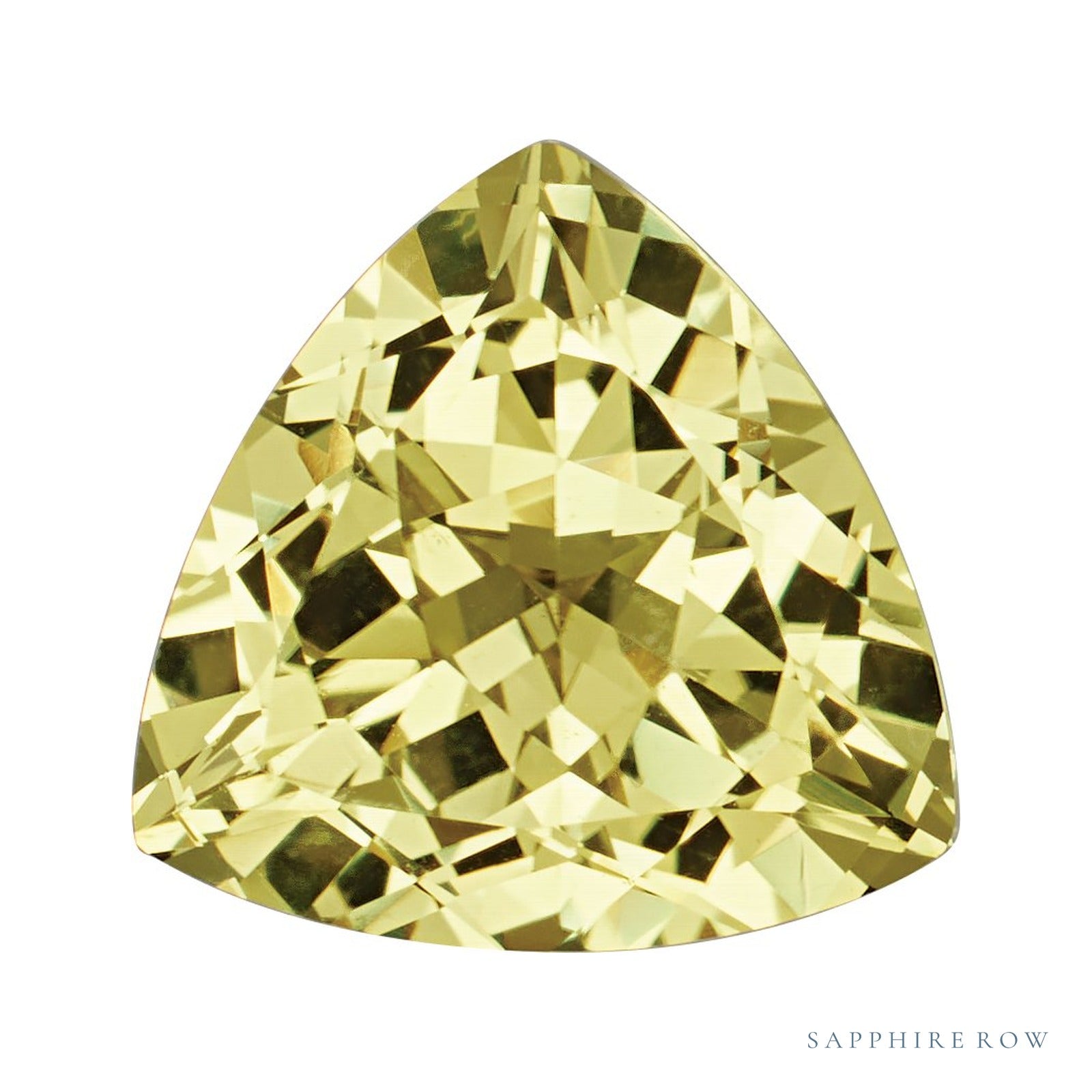 4 mm lab-grown yellow sapphire, trillion cut | Sapphire Row · cut4