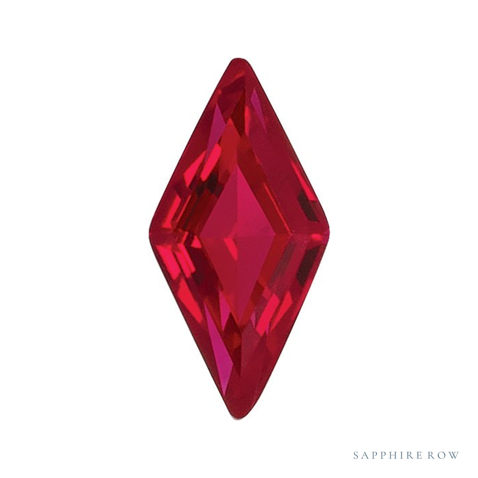 9x4.5 mm lab-grown red ruby, lozenge cut | Sapphire Row · cut4