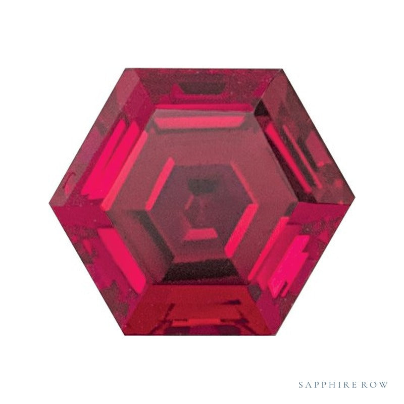 5 mm lab-grown red ruby, hexagon cut | Sapphire Row · cut7