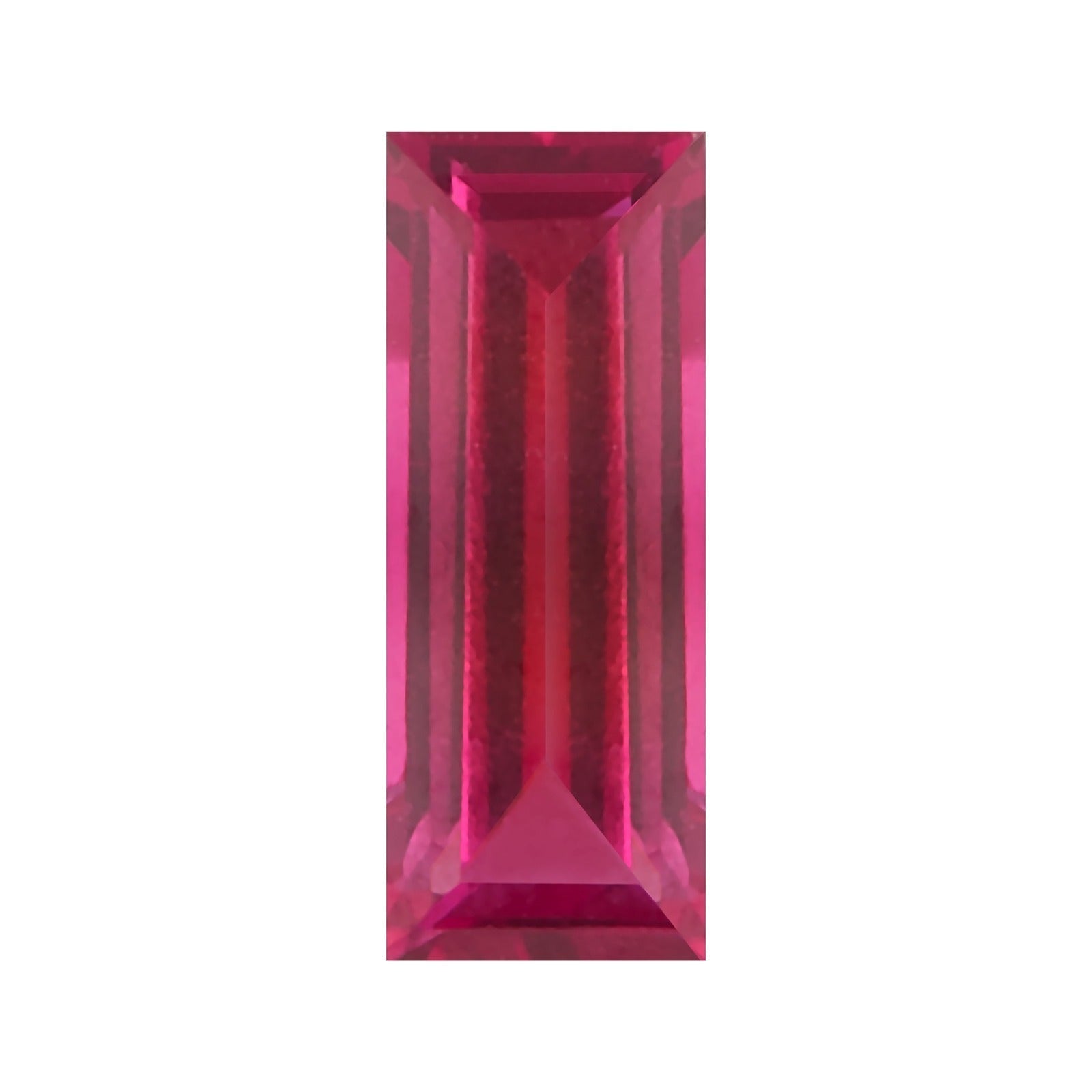 8x6 mm lab-grown red ruby, straight baguette cut | Sapphire Row · cut7