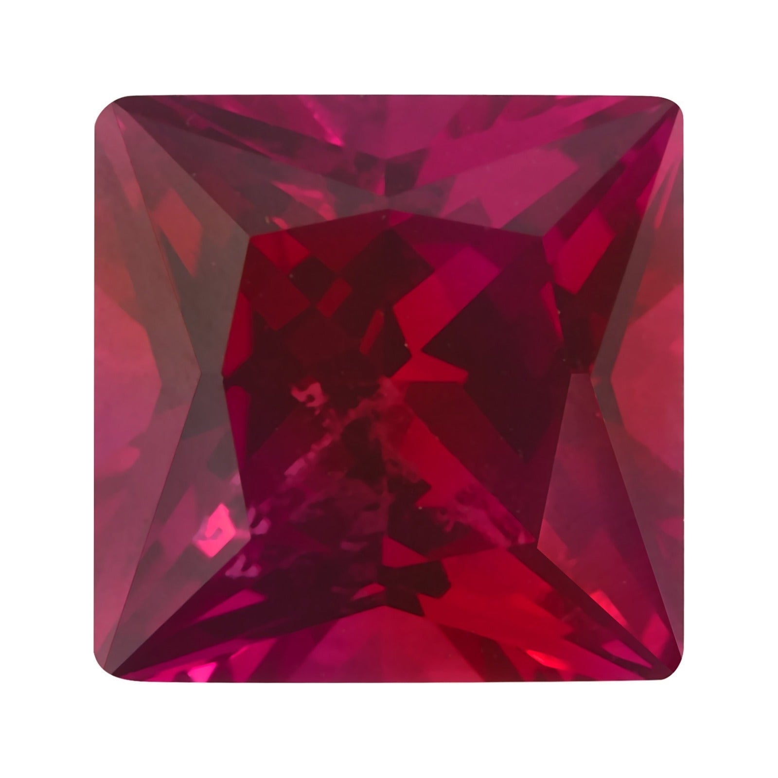 3.25 mm lab-grown red ruby, square cut | Sapphire Row · cut7
