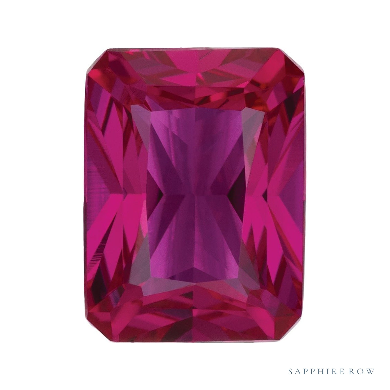 8x6 mm lab-grown red ruby, radiant cut | Sapphire Row · cut4