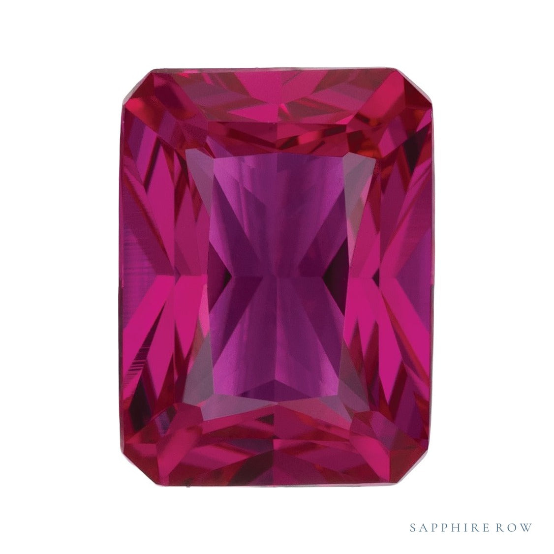 8x6 mm lab-grown red ruby, radiant cut | Sapphire Row · cut7