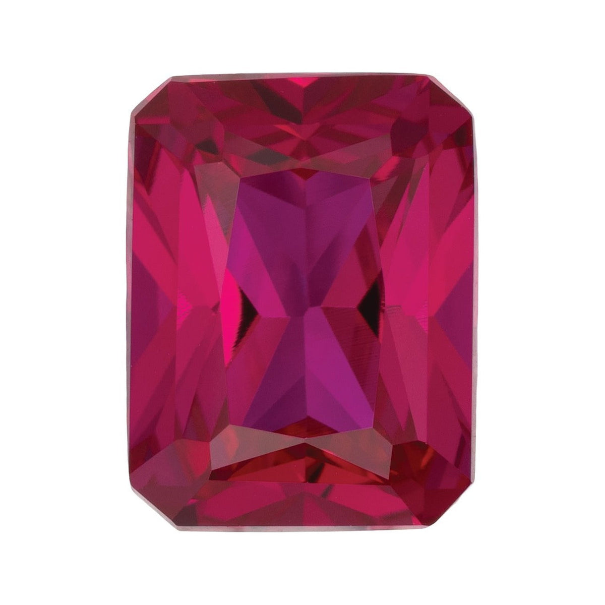 9x7 mm lab-grown red ruby, radiant cut | Sapphire Row · cut7