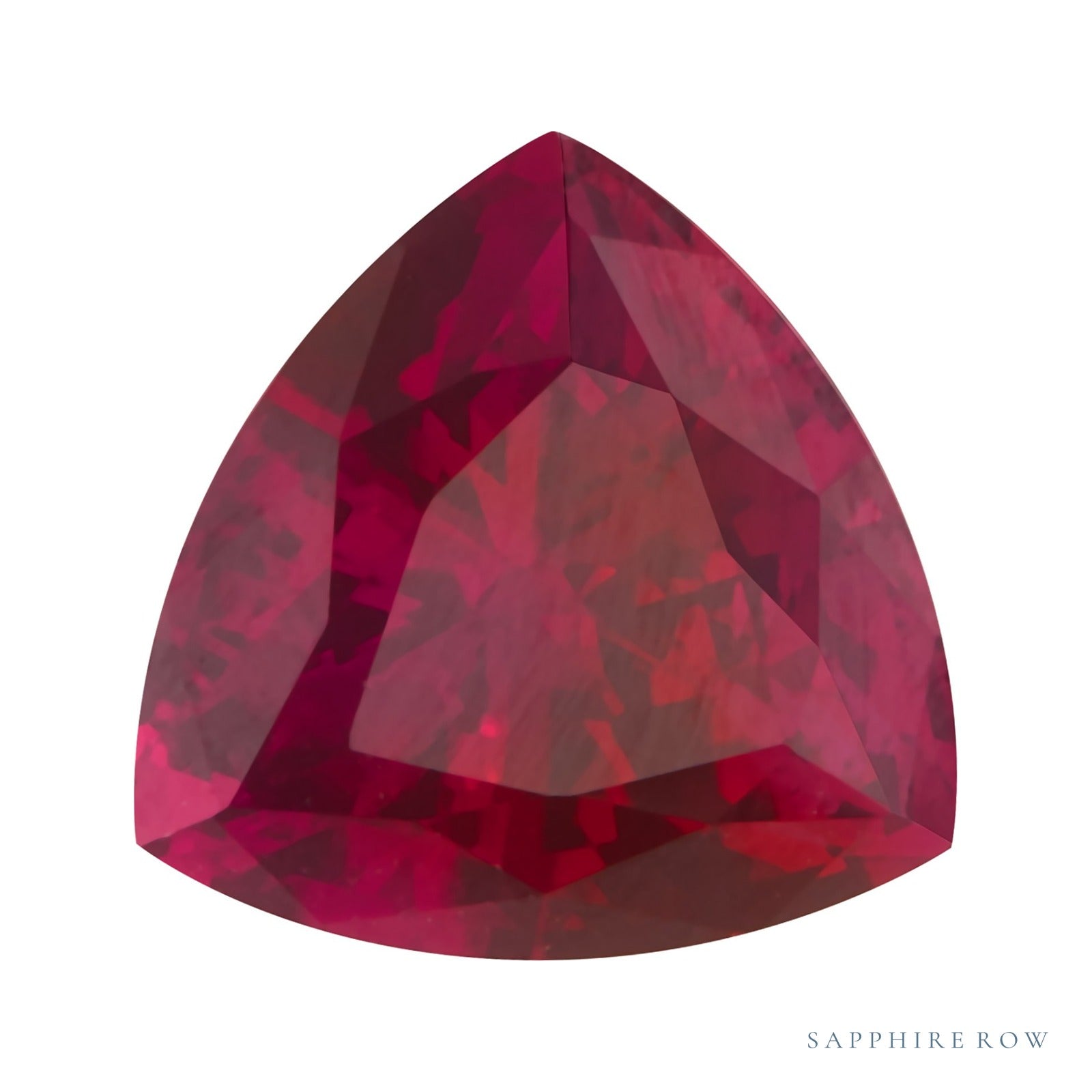 7 mm lab-grown red ruby, trillion cut | Sapphire Row · cut4