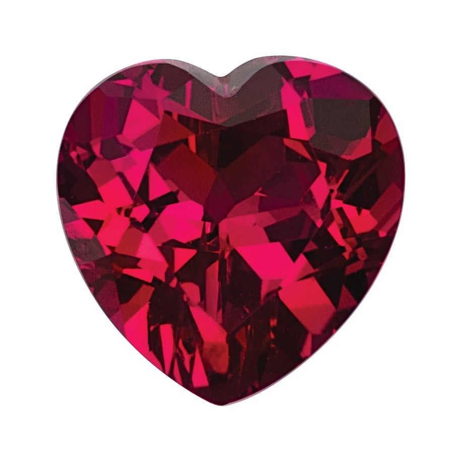 4 mm lab-grown red ruby, heart cut | Sapphire Row · cut7
