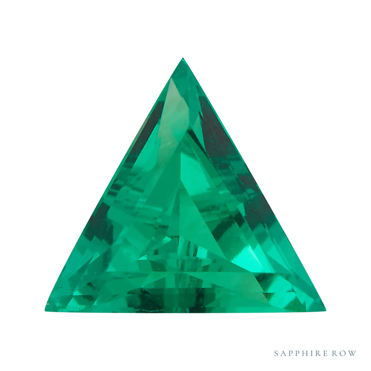 6 mm lab-grown green emerald, triangle cut | Sapphire Row · cut7