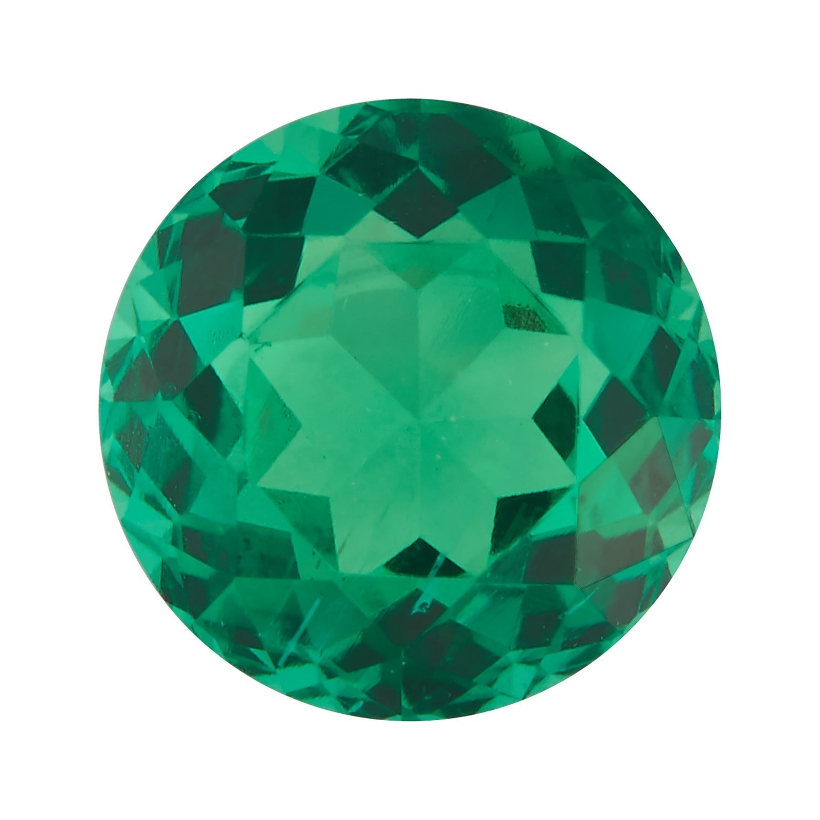 12 mm lab-grown green emerald, round cut | Sapphire Row · cut7