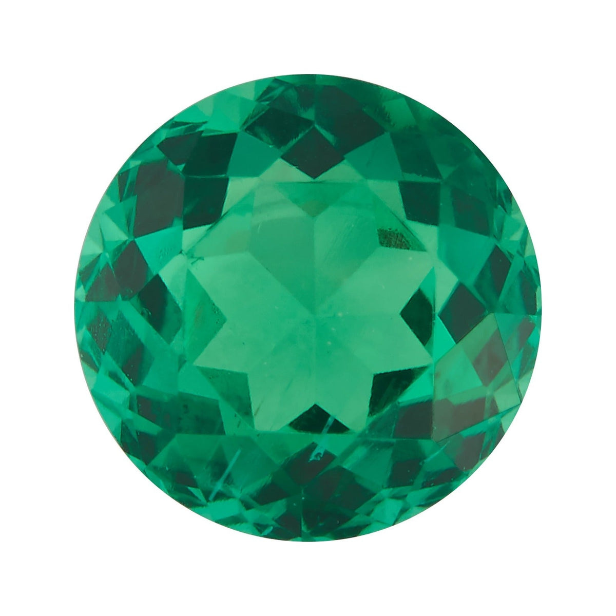 16 mm lab-grown green emerald, round cut | Sapphire Row · cut7
