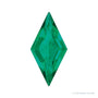 7x3.5 mm lab-grown green emerald, lozenge cut | Sapphire Row · cut7