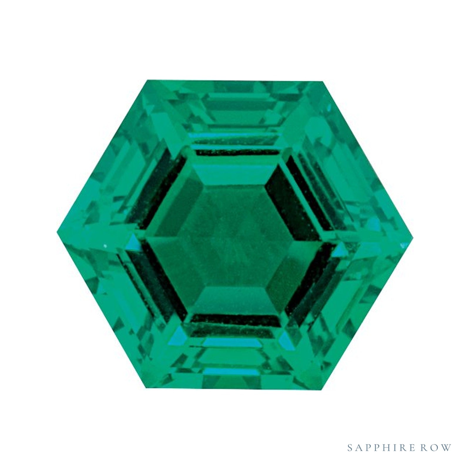 5 mm lab-grown green emerald, hexagon cut | Sapphire Row · cut4