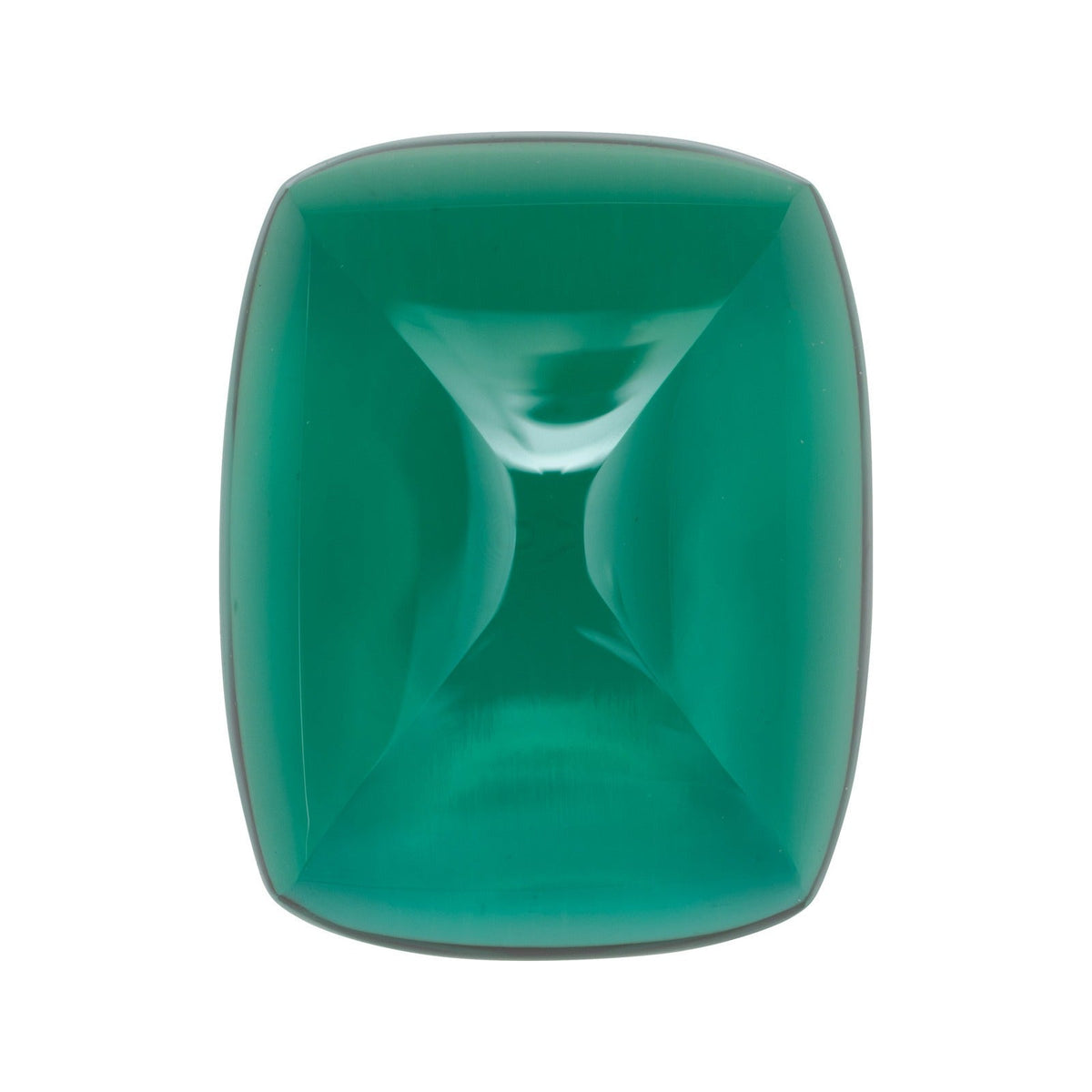 8x6 mm lab-grown green emerald, antique cushion cut | Sapphire Row · cut7