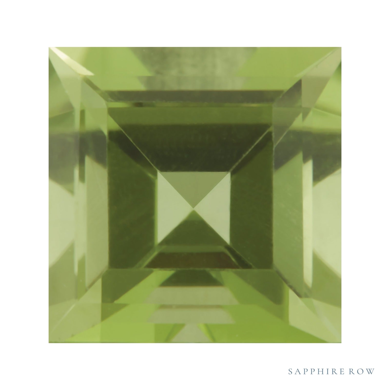 4 mm natural green peridot, square cut | Sapphire Row · cut7