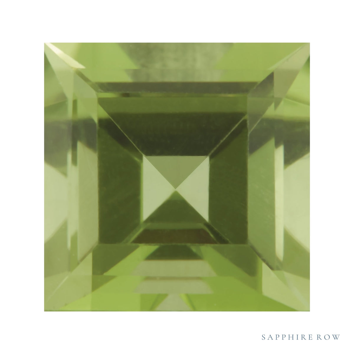 4 mm natural green peridot, square cut | Sapphire Row · cut7