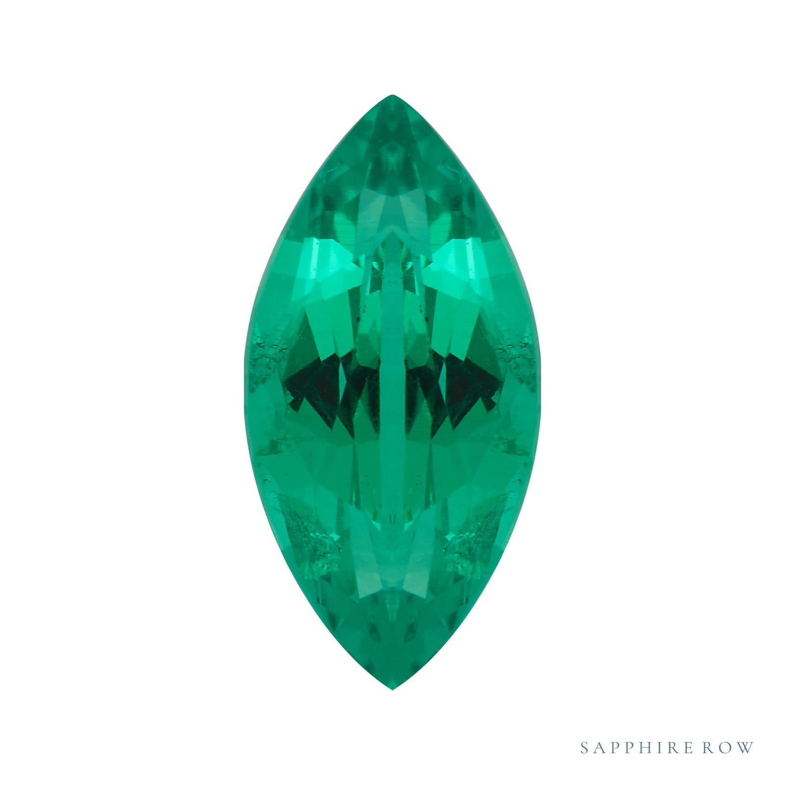 6x3 mm lab-grown green emerald, marquise cut | Sapphire Row · cut7