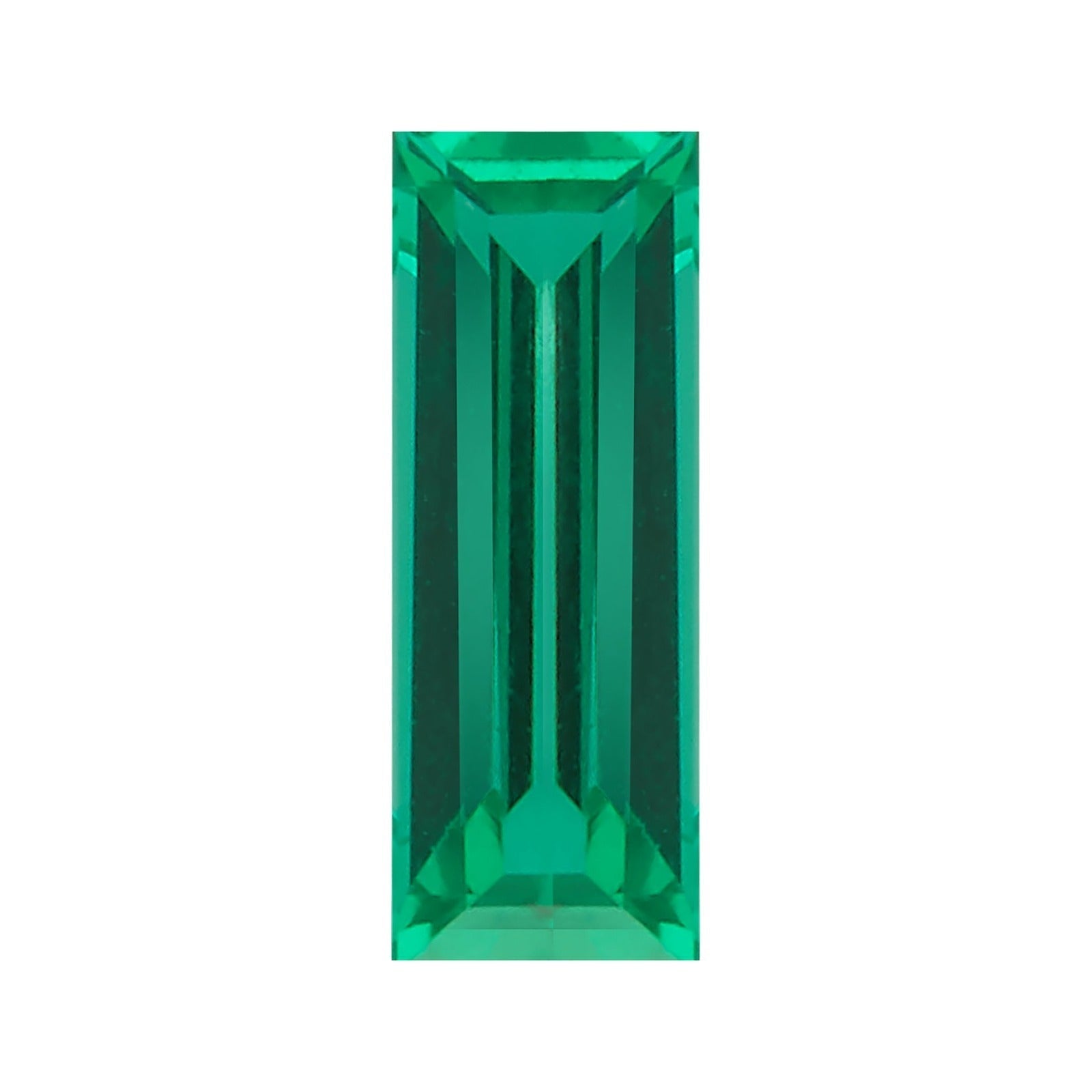 6x4 mm lab-grown green emerald, straight baguette cut | Sapphire Row · cut7