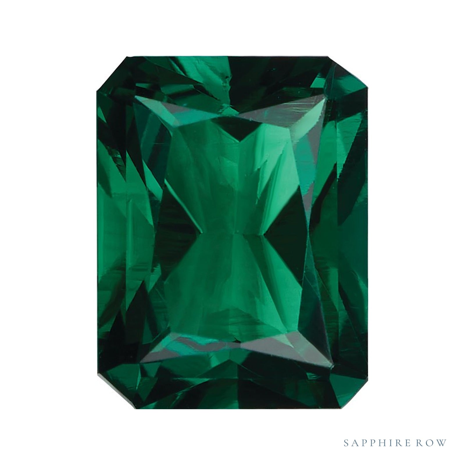 8x6 mm lab-grown green emerald, radiant cut | Sapphire Row · cut4