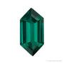 10x5 mm lab-grown green emerald, elongated hexagon cut | Sapphire Row · cut4