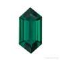12x6 mm lab-grown green emerald, elongated hexagon cut | Sapphire Row · cut4