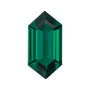 12x6 mm lab-grown green emerald, elongated hexagon cut | Sapphire Row · cut7