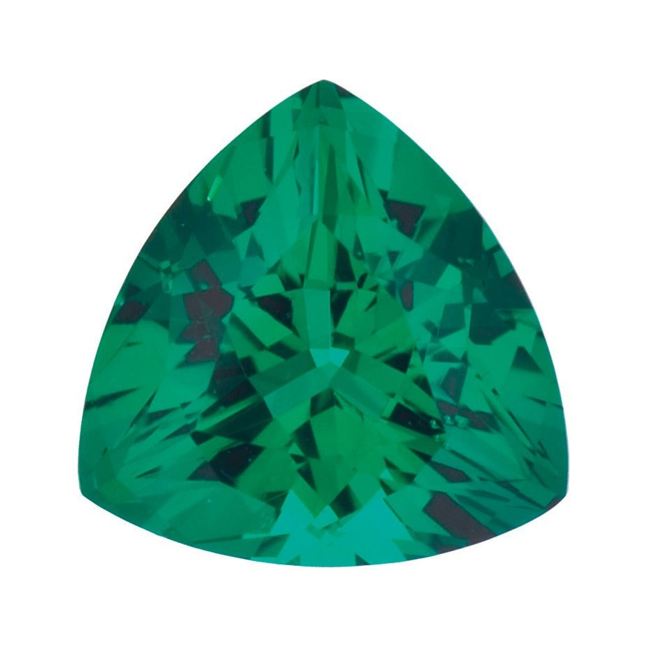 4.5 mm lab-grown green emerald, trillion cut | Sapphire Row · cut7