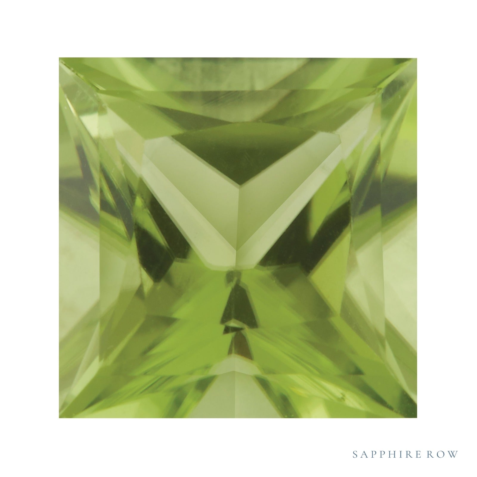 4 mm natural green peridot, square cut | Sapphire Row · cut4