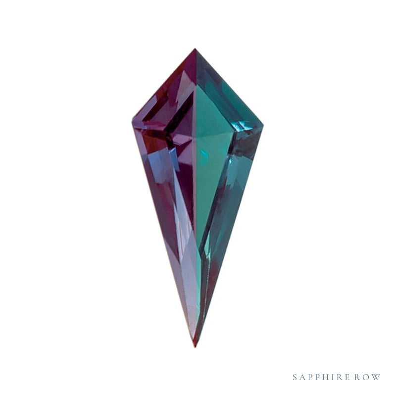 5x2.25 mm lab-grown color change alexandrite, kite cut | Sapphire Row · cut7